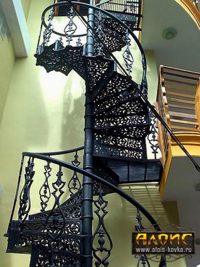 Кованые винтовые лестницы